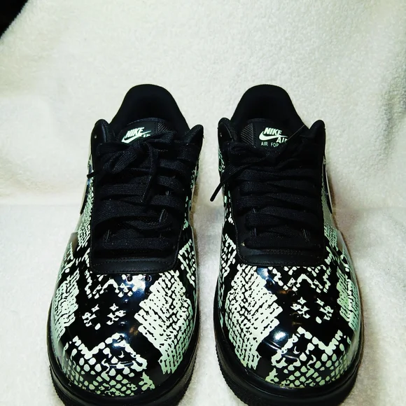 Nike Air Force 1 Foamposite Snake Skin Patern Patent Leather Sneakers - Picture 3 of 5
